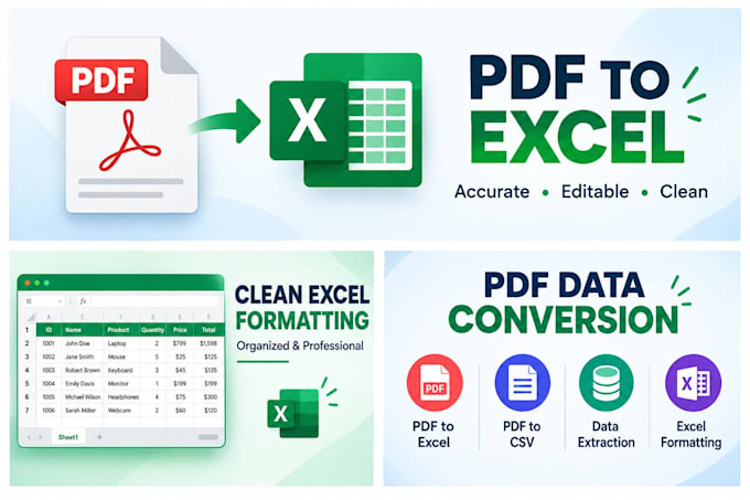 convert PDF to excel with accurate data extraction
