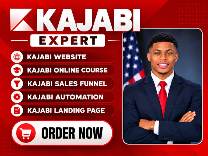 build kajabi website, online course, sales funnel and landing page