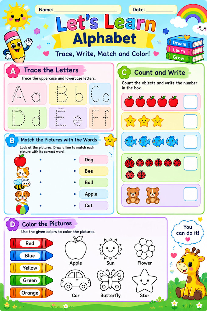 create fun and printable worksheets for kids