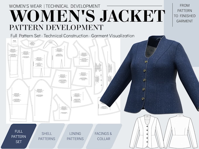 draft digital sewing patterns from your sketch or tech pack