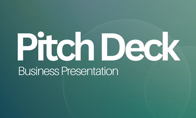 design a professional pitch deck and business presentation