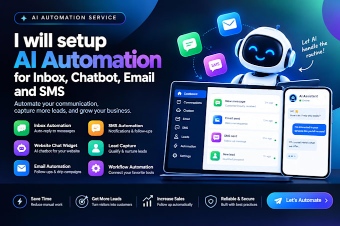 setup ai automation for inbox, chatbot, email and SMS