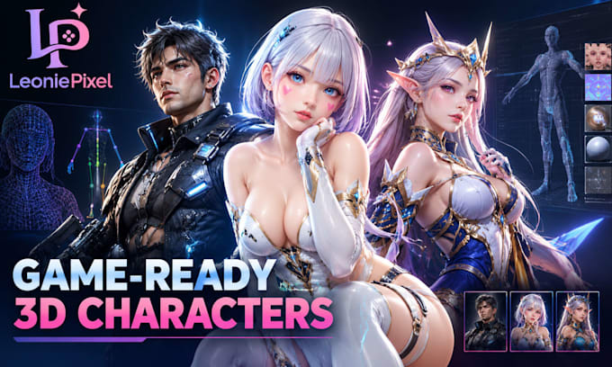 create custom unity 3d game characters in unity