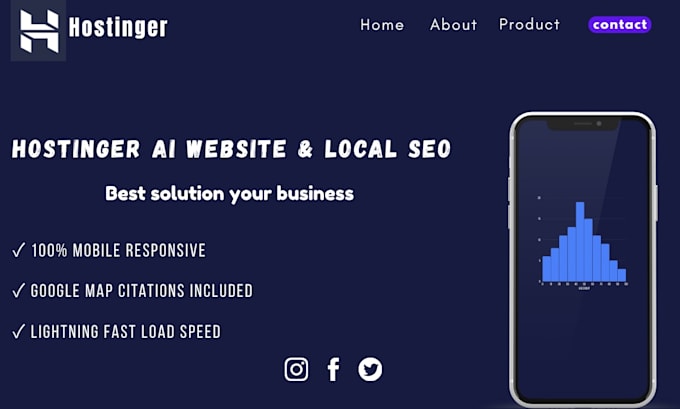 build hostinger ai website with local business SEO and map citations