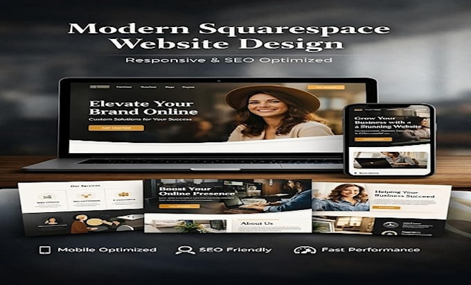 design a modern squarespace website for your business