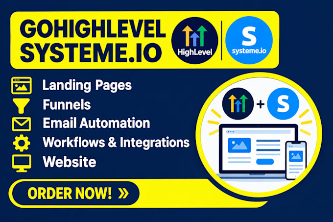 build systeme io website, systeme io landing page, go highlevel funnel, website