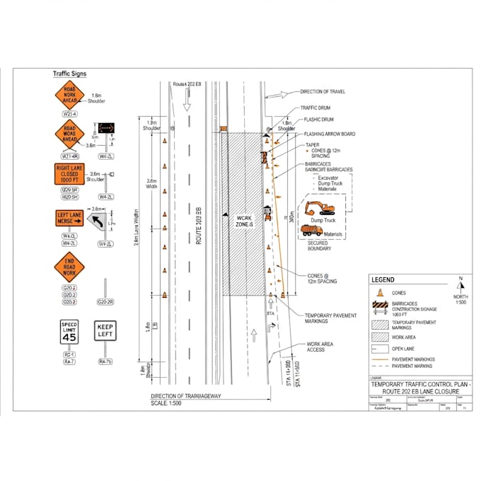 do traffic control plan for any road, qc plan, qcp, qaqc