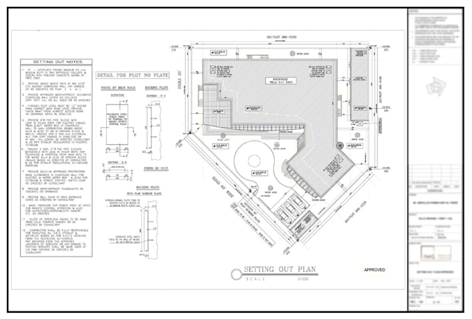 create civil engineering drawing, setting out plan, site layout plan,plot design