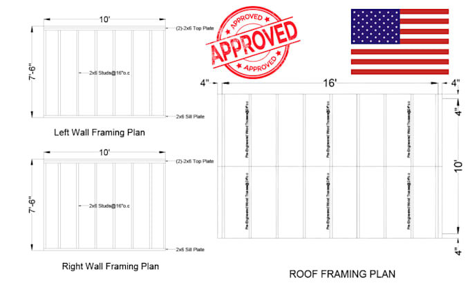 maryland utah oregon vermont engineered plan permit drawings building permit