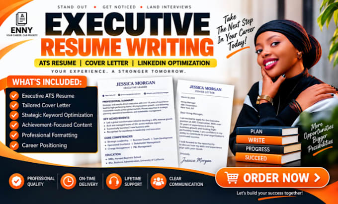 write an ats optimized executive resume for senior professionals, executive bio