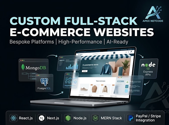 develop a custom full stack ecommerce web application