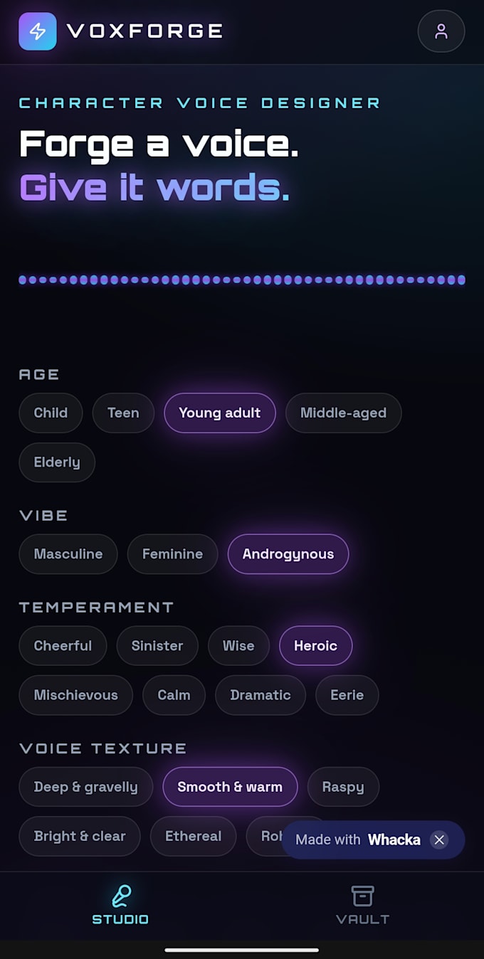 built ai voiceover website for you