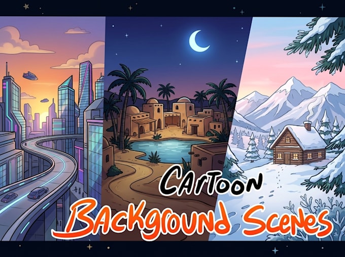 draw cartoon style background art for you