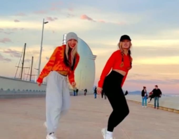 create a dance video, shuffle dance, group dance for tiktok