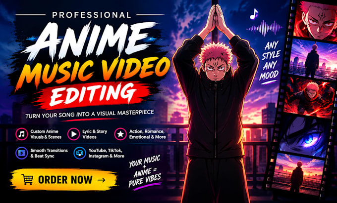 make anime music video editing for your music
