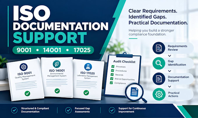 help with iso 17025, iso 14001 and iso 9001 standards