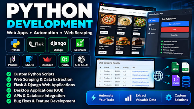 build a python flask or django web application