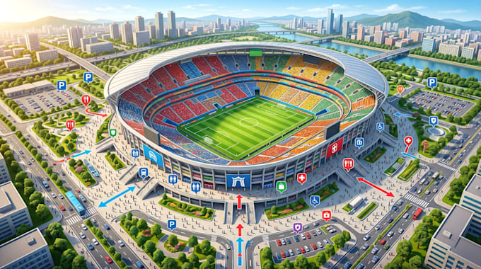 create stadium map, sports venue map, seating  guide and event layout