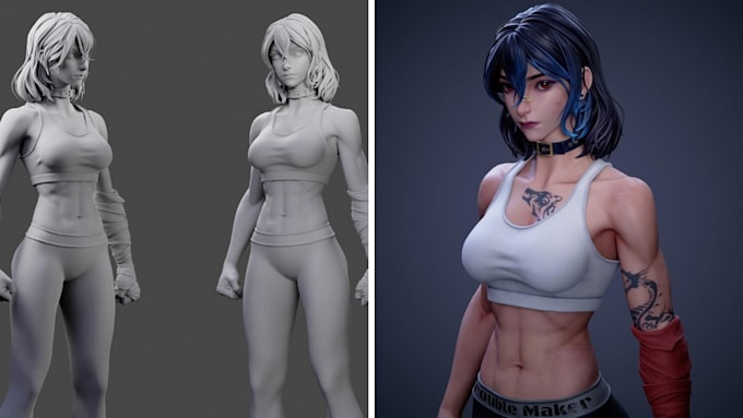 create 3d character models, vrchat avatars, vtuber vrm models and vroid avatars