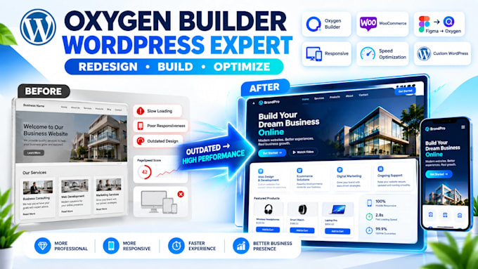 be your oxygen builder expert for woocommerce and wordpress websites