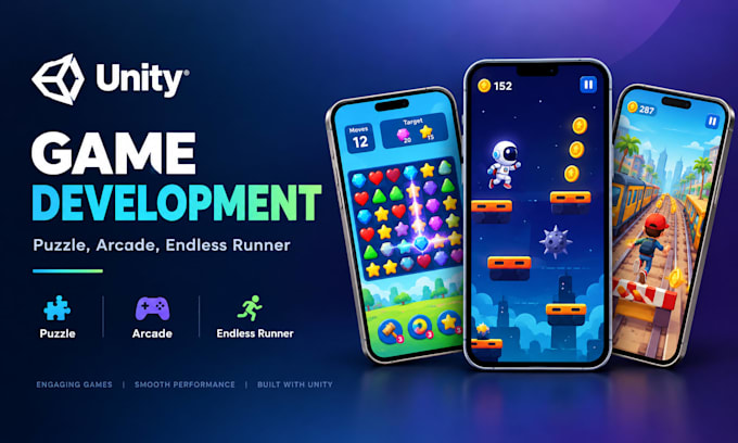 develop your unity mobile puzzle or arcade game