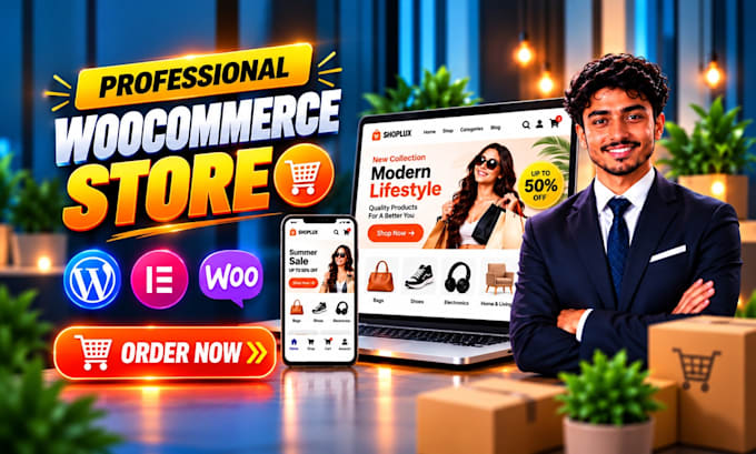 build a professional woocommerce ecommerce website for your online store