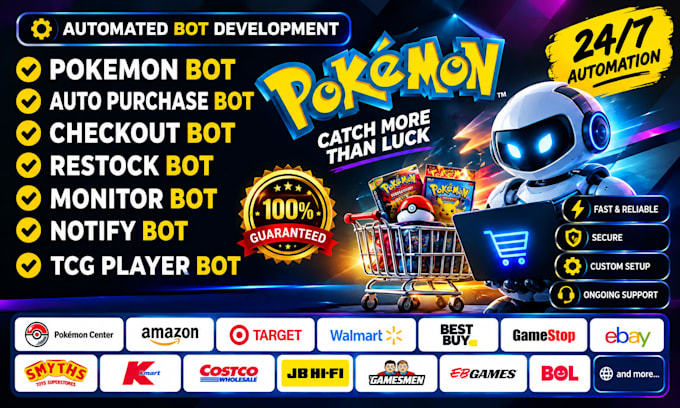 pokemon bot auto purchase bot auto buying bot target bot auto checkout bot