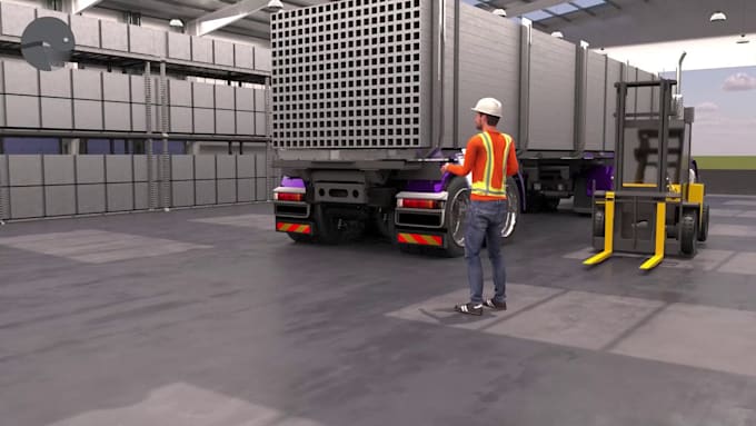create 3d industrial process animation, equipment and factory automation video