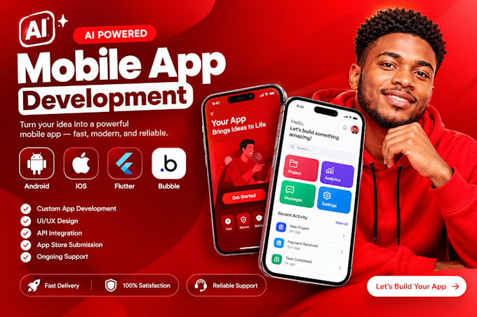 do ai mobile app development android app IOS flutter bubble mobile app developer