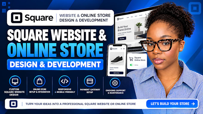 build square online store, square website design, squareup setup and redesign