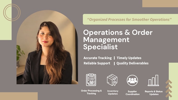 manage your orders, order tracking and operations coordination