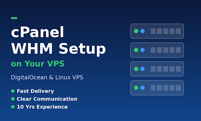 set up cpanel whm on your digitalocean or linux vps