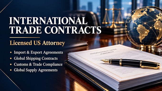 draft comprehensive global supply agreements as a US attorney