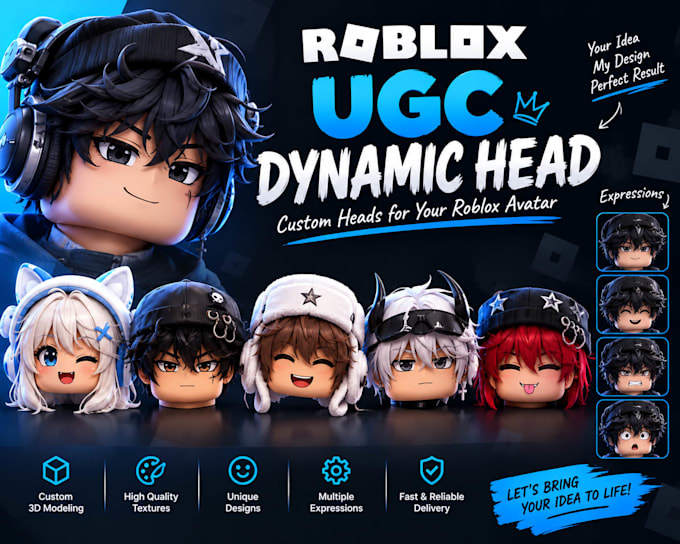 model roblox dynamic head, ugc avatar bundle and ugc item