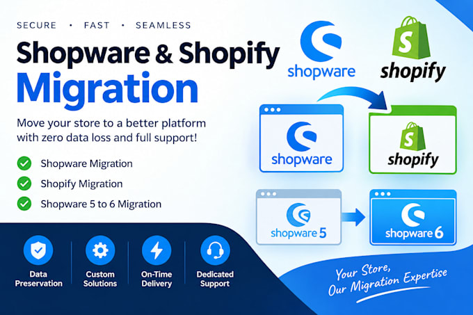 shopware migration, shopify migration, shopware 5 to 6 migration, migrate seo