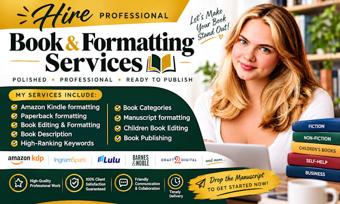book editing and formatting, children book, ebook editing, book proofreading
