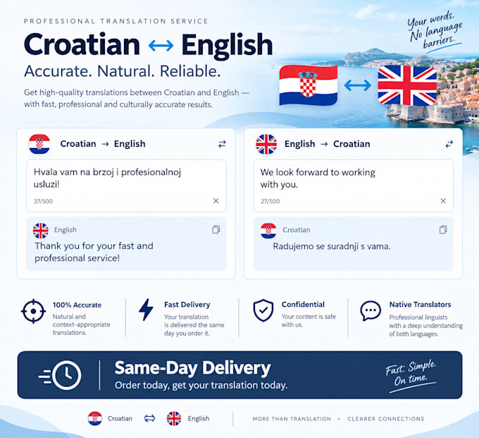 translate multiple languages to english