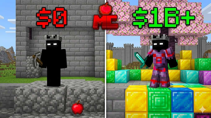 design eye catching minecraft thumbnail and youtube banners