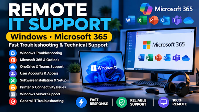 troubleshoot windows and microsoft 365 issues remotely