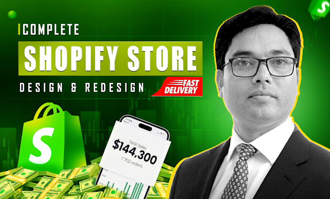 design or redesign shopify store, build dropshipping website, dropshipping store