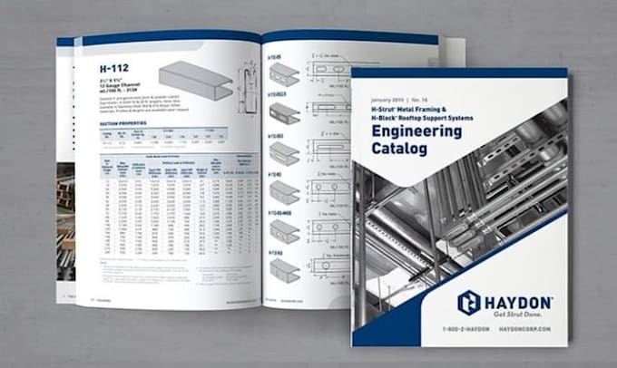 design b2b manufacturing booklet, industrial engineering equipment brochure