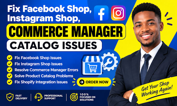 fix facebook shop, instagram shop, commerce manager, catalog issues