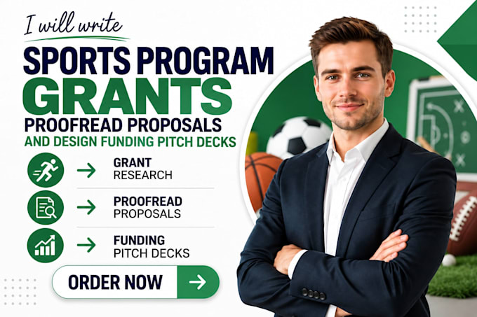 write sports program grants proofread proposals and design funding pitch decks