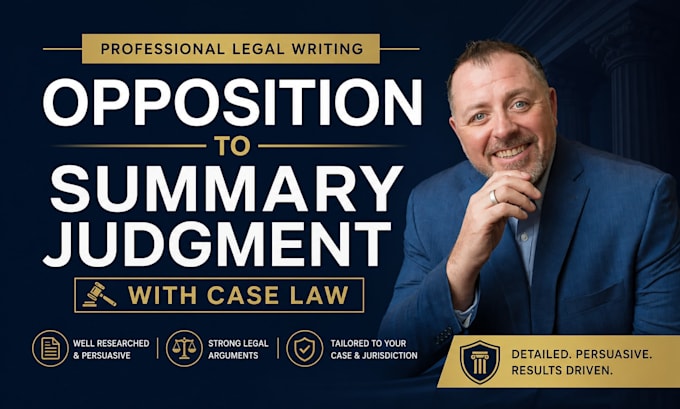draft a US opposition to summary judgment motion with deep case law research now
