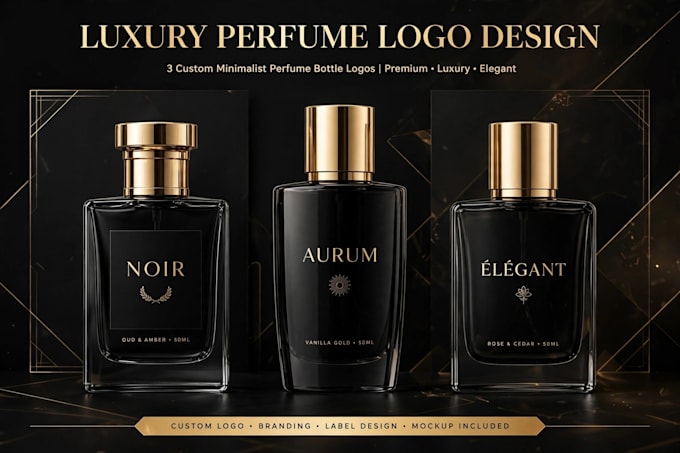 design luxury perfume logo and packaging