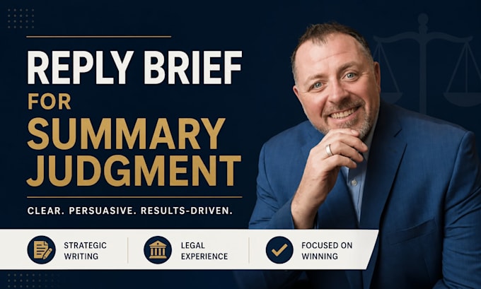 draft a US summary judgment reply brief with exhaustive legal research correctly