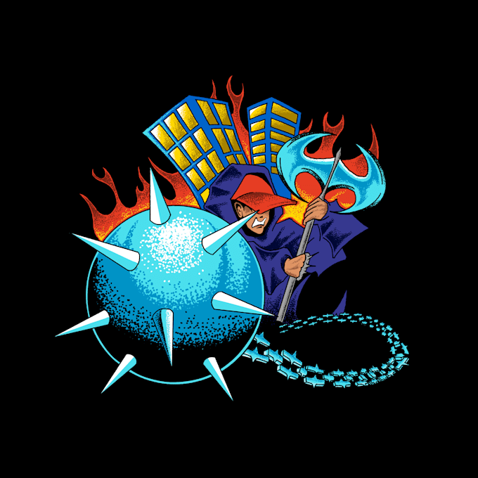 create style hardcore for illustration and logo