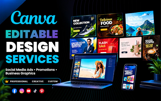 editable canva posters for ads, events and promotions
