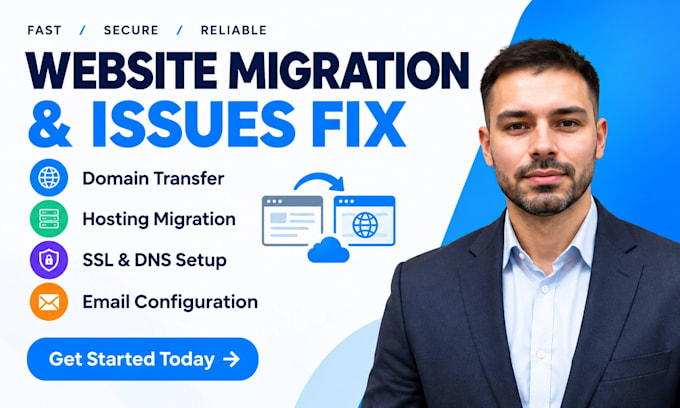connect, transfer, fix domain hosting website migration SSL email dns transfer