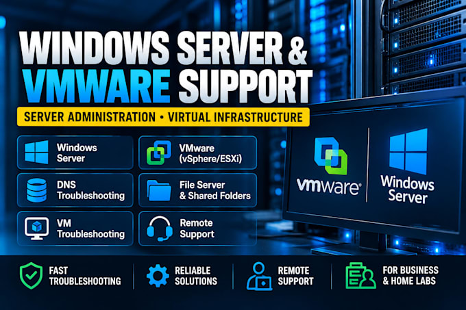 troubleshoot windows server vmware and virtual infrastructure